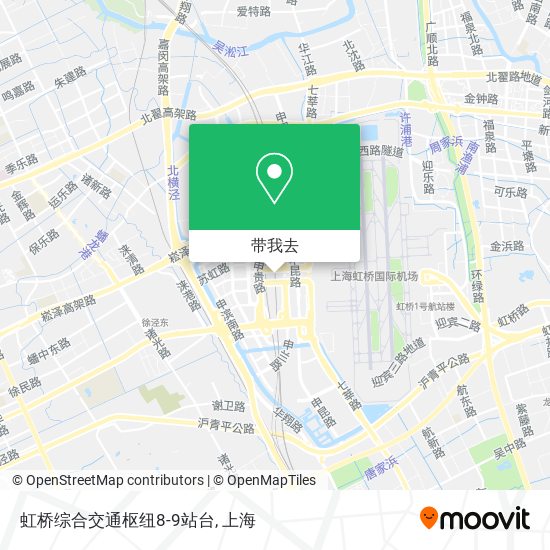 虹桥综合交通枢纽8-9站台地图