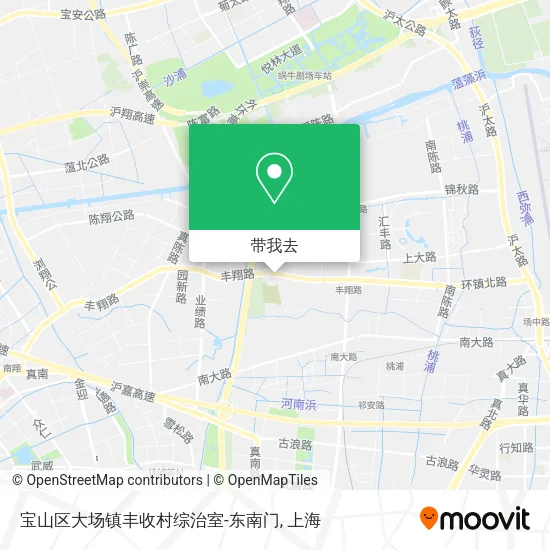 宝山区大场镇丰收村综治室-东南门地图