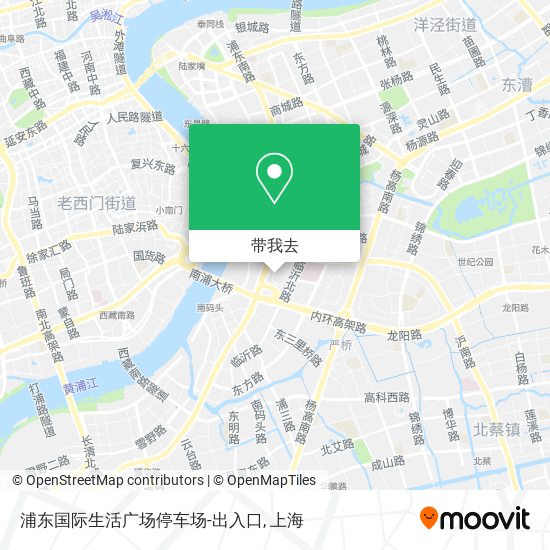 浦东国际生活广场停车场-出入口地图