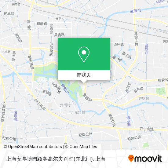 上海安亭博园颖奕高尔夫别墅(东北门)地图