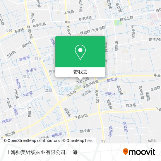 上海帅美针织袜业有限公司地图