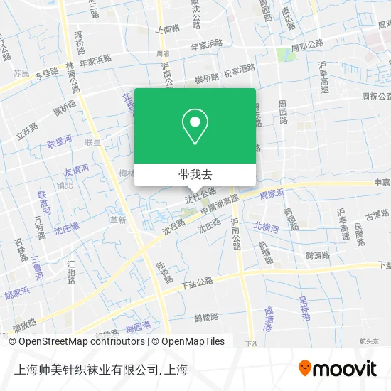 上海帅美针织袜业有限公司地图