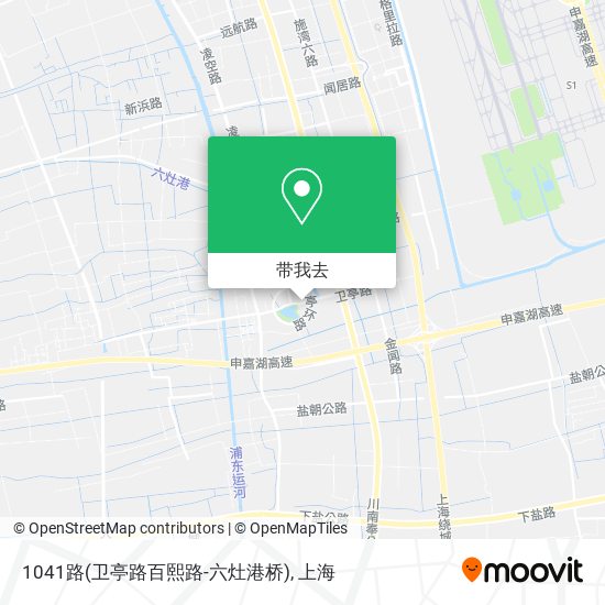 1041路(卫亭路百熙路-六灶港桥)地图