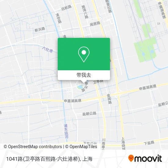 1041路(卫亭路百熙路-六灶港桥)地图