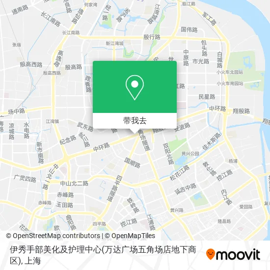 伊秀手部美化及护理中心(万达广场五角场店地下商区)地图
