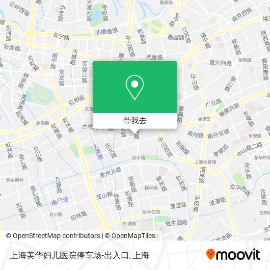 上海美华妇儿医院停车场-出入口地图