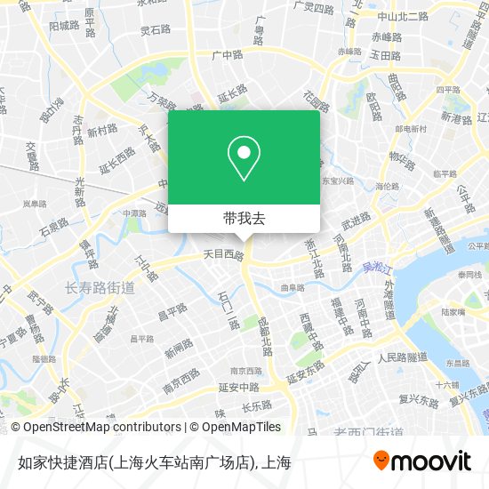 如家快捷酒店(上海火车站南广场店)地图