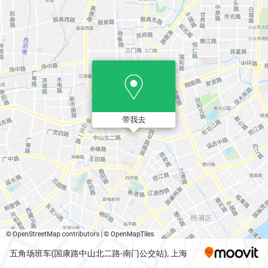 五角场班车(国康路中山北二路-南门公交站)地图