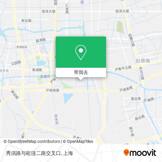 秀涓路与崧涟二路交叉口地图
