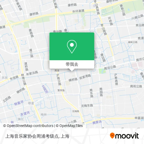 上海音乐家协会周浦考级点地图