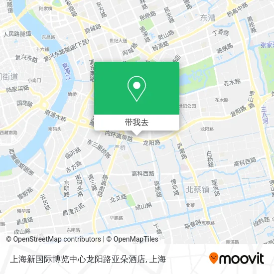 上海新国际博览中心龙阳路亚朵酒店地图