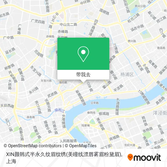 XIN颜韩式半永久纹眉纹绣(美瞳线漂唇雾眉粉黛眉)地图