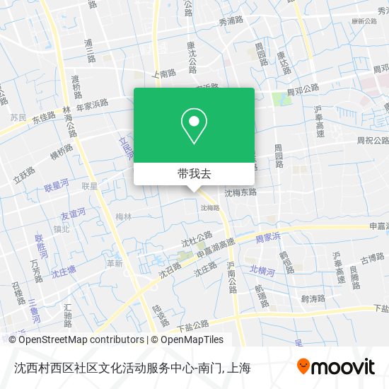 沈西村西区社区文化活动服务中心-南门地图