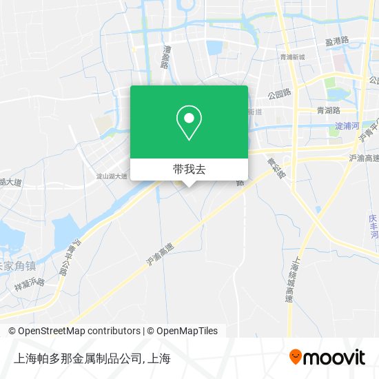 上海帕多那金属制品公司地图