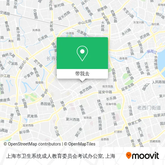 上海市卫生系统成人教育委员会考试办公室地图