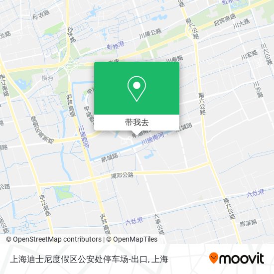 上海迪士尼度假区公安处停车场-出口地图
