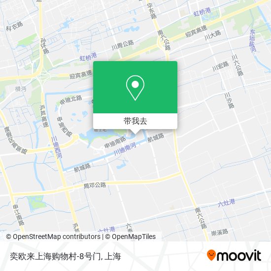 奕欧来上海购物村-8号门地图