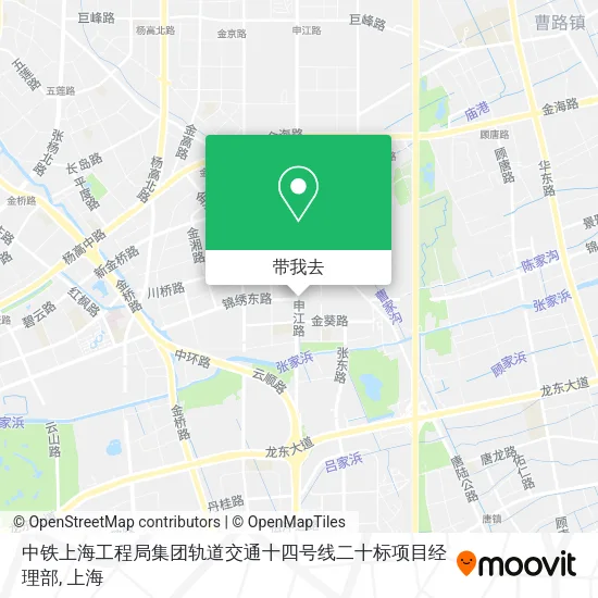 中铁上海工程局集团轨道交通十四号线二十标项目经理部地图