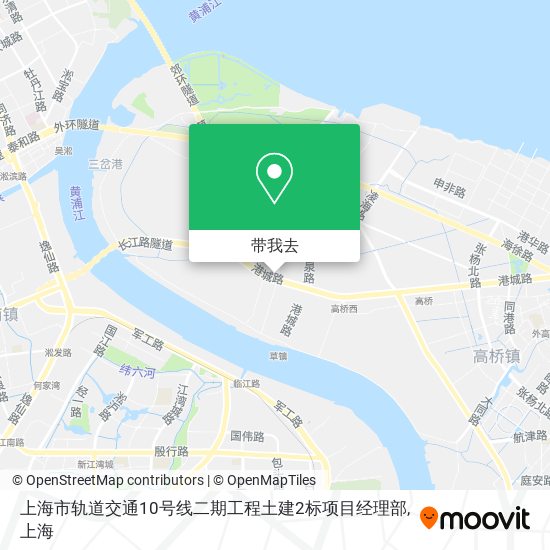 上海市轨道交通10号线二期工程土建2标项目经理部地图