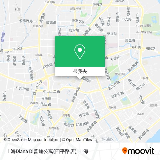 上海Diana Di普通公寓(四平路店)地图