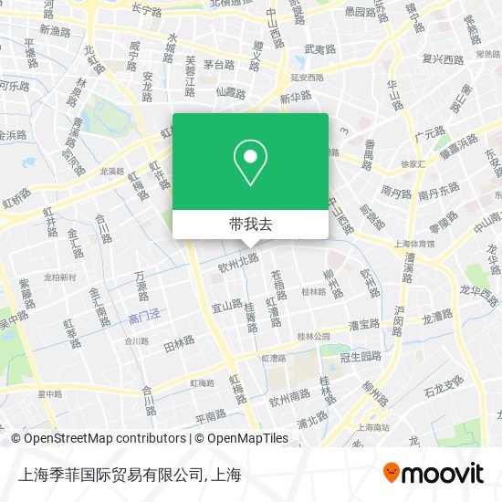 上海季菲国际贸易有限公司地图