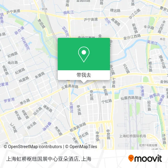 上海虹桥枢纽国展中心亚朵酒店地图