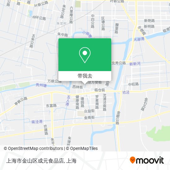 上海市金山区成元食品店地图