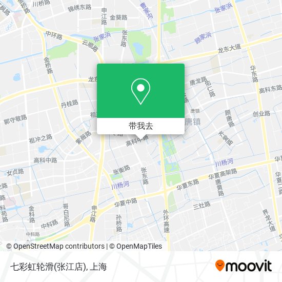 七彩虹轮滑(张江店)地图