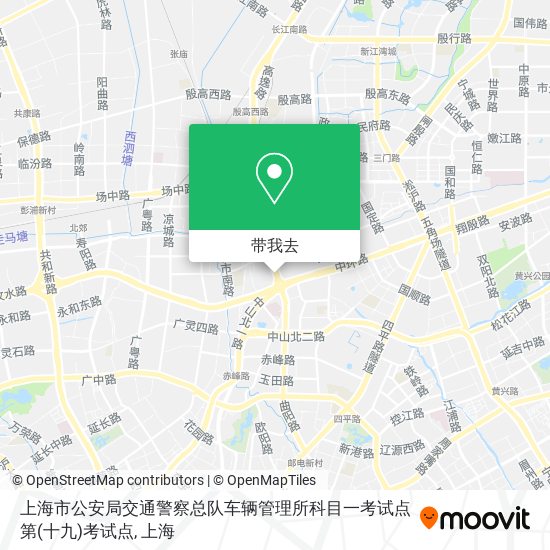 上海市公安局交通警察总队车辆管理所科目一考试点第(十九)考试点地图