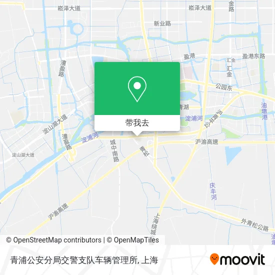 青浦公安分局交警支队车辆管理所地图