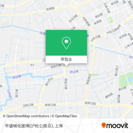 华盛钢化玻璃(沪松公路店)地图