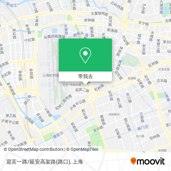 迎宾一路/延安高架路(路口)地图