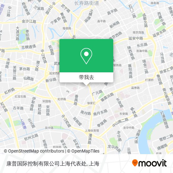 康普国际控制有限公司上海代表处地图