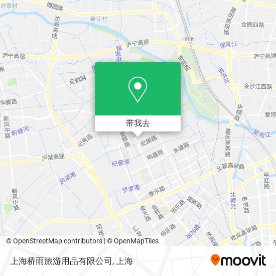 上海桥雨旅游用品有限公司地图