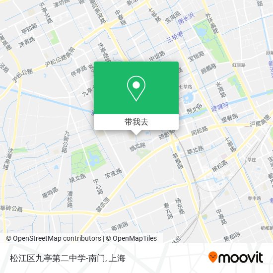 松江区九亭第二中学-南门地图
