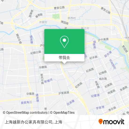 上海越新办公家具有限公司地图
