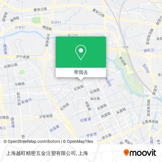 上海越旺精密五金注塑有限公司地图