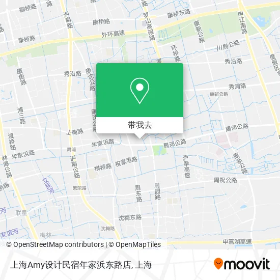 上海Amy设计民宿年家浜东路店地图