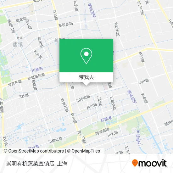 崇明有机蔬菜直销店地图