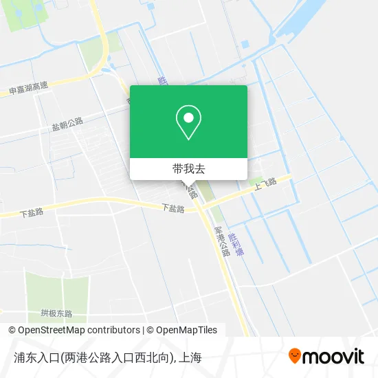 浦东入口(两港公路入口西北向)地图