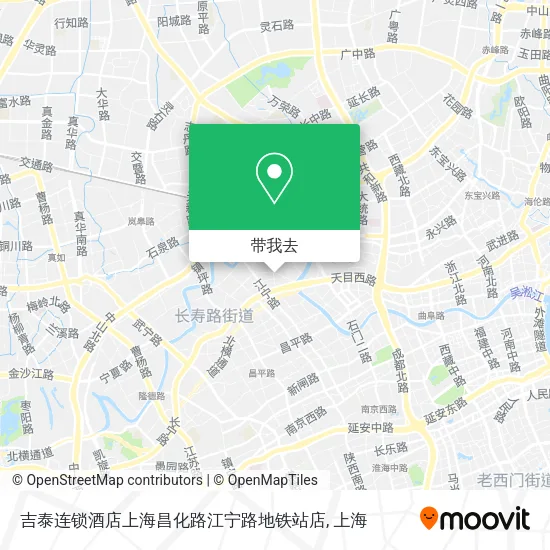 吉泰连锁酒店上海昌化路江宁路地铁站店地图