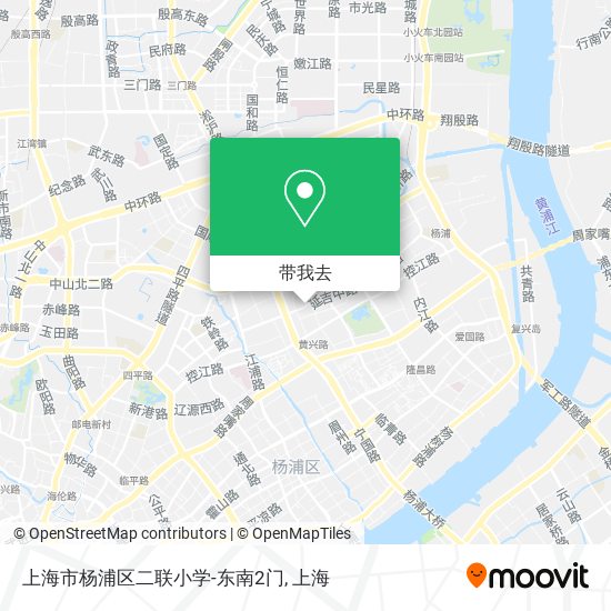 上海市杨浦区二联小学-东南2门地图