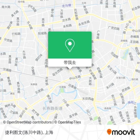 捷利图文(洛川中路)地图