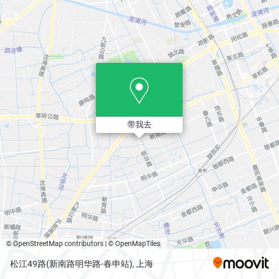 松江49路(新南路明华路-春申站)地图