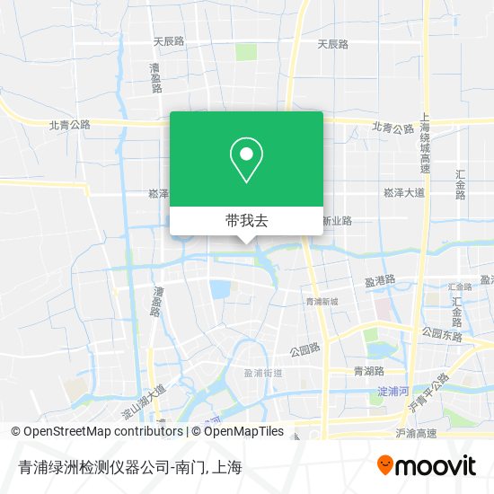 青浦绿洲检测仪器公司-南门地图