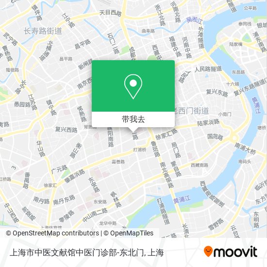 上海市中医文献馆中医门诊部-东北门地图