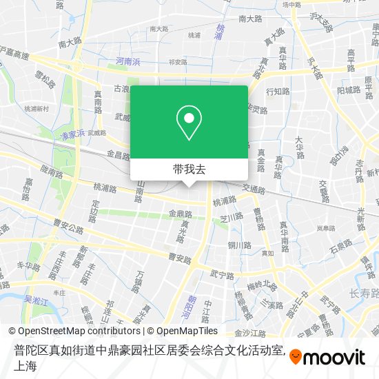 普陀区真如街道中鼎豪园社区居委会综合文化活动室地图