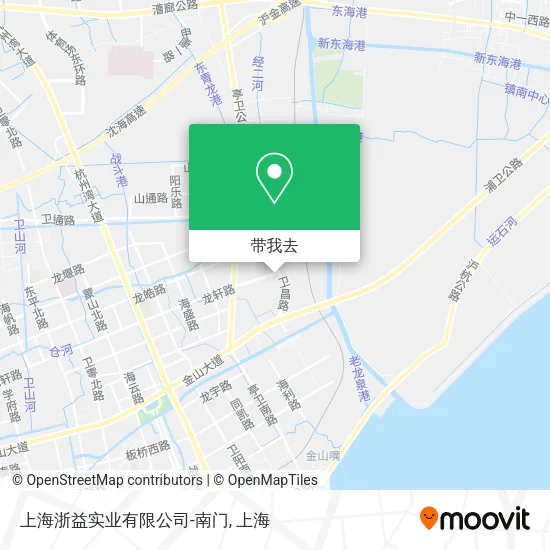 上海浙益实业有限公司-南门地图