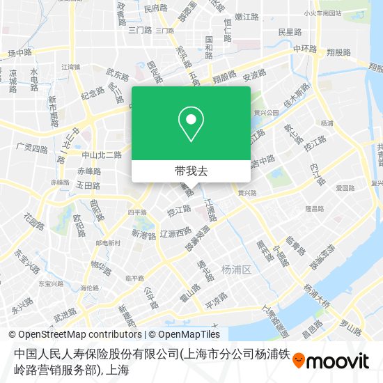中国人民人寿保险股份有限公司(上海市分公司杨浦铁岭路营销服务部)地图