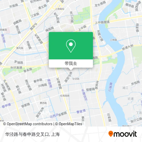 华泾路与春申路交叉口地图